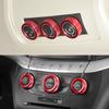 RT-TCZ Pokrywa Gałki Przełącznika Klimatyzacji i Audio na Konsoli Środkowej, Element Wykończeniowy, Akcesoria Wnętrza do Dodge Journey 2013-2020, 6 SZTUK (Czerwony)
