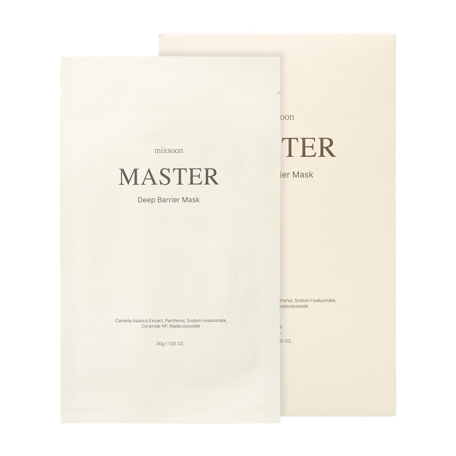 mixsoon Deep Barrier Mask (1 Sheet) Korean Soothing Sheet Mask with Centella, Ceramide & Panthenol, Repairs, Strengthens, Restores Skin Barrier, Hy