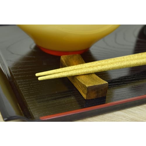 Aoba Chopsticks, Dishwasher Safe, Natural Wood, Colored Pencils, Pretty Yellow, 22.5cm