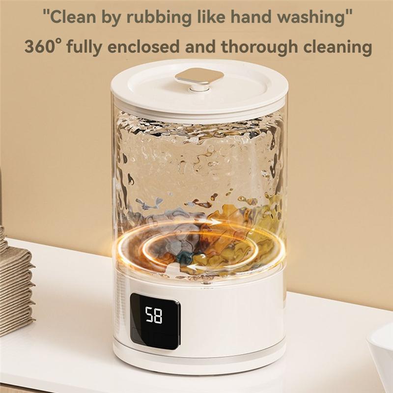 A25F-Underwear Washer With Led Display, Portable Mini Washing Machine For Bra, Underwear Socks,Cordless