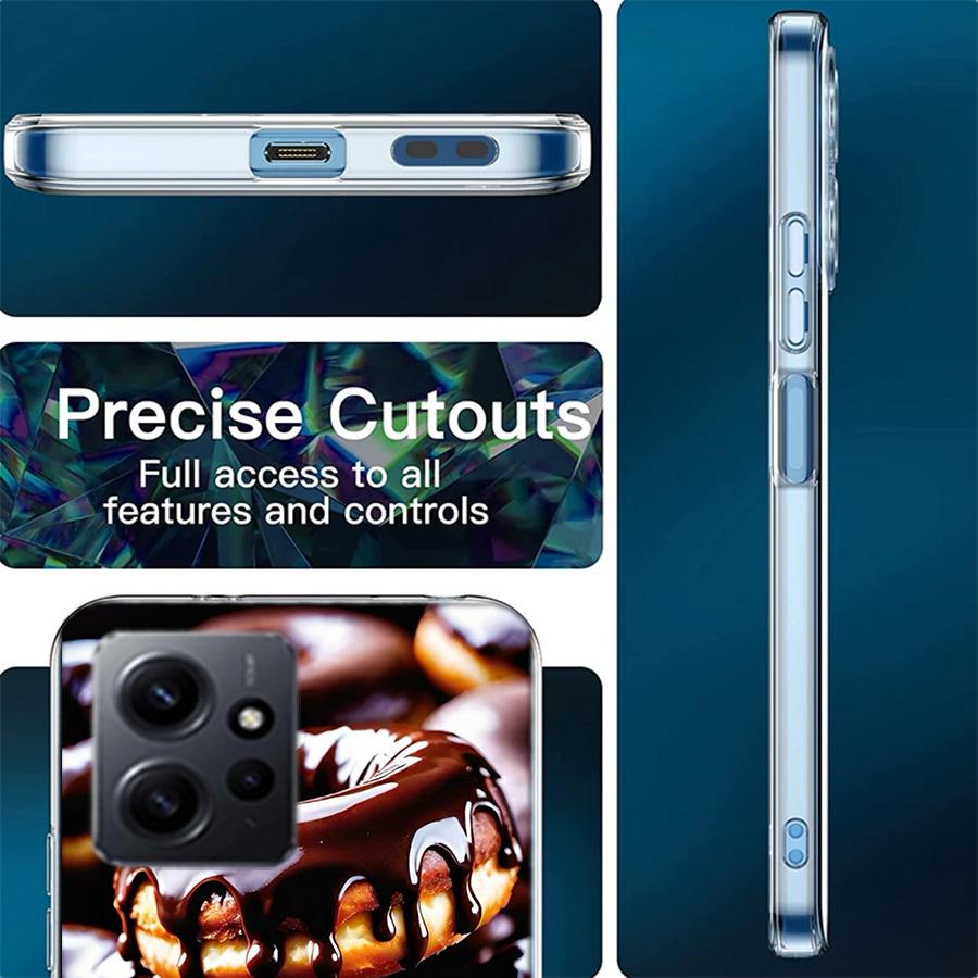 Food Fries Beer Cheese Sushi Cookie Phone Case For Redmi 12 13C 12C 15C 9 10 10C Note 13 Pro Plus 14 15 Pro 9T 9C 9A TPU Soft Co