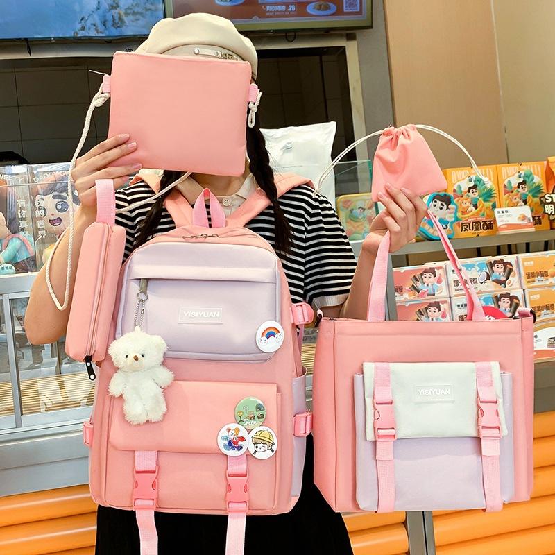 School bag new school bag primary school students fashion backpack large capacity girls casual junior high school students backpack fashion