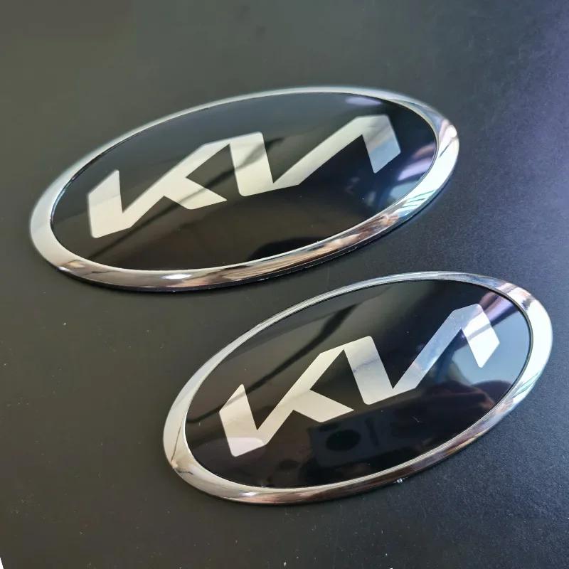 for KIA KN Sportage K2 K3 K5 Sorento RIO Senda Forte Seltos Optima Niro Soul Ceed Car Front Hood Emblem Tail Trunk Badge Sticker
