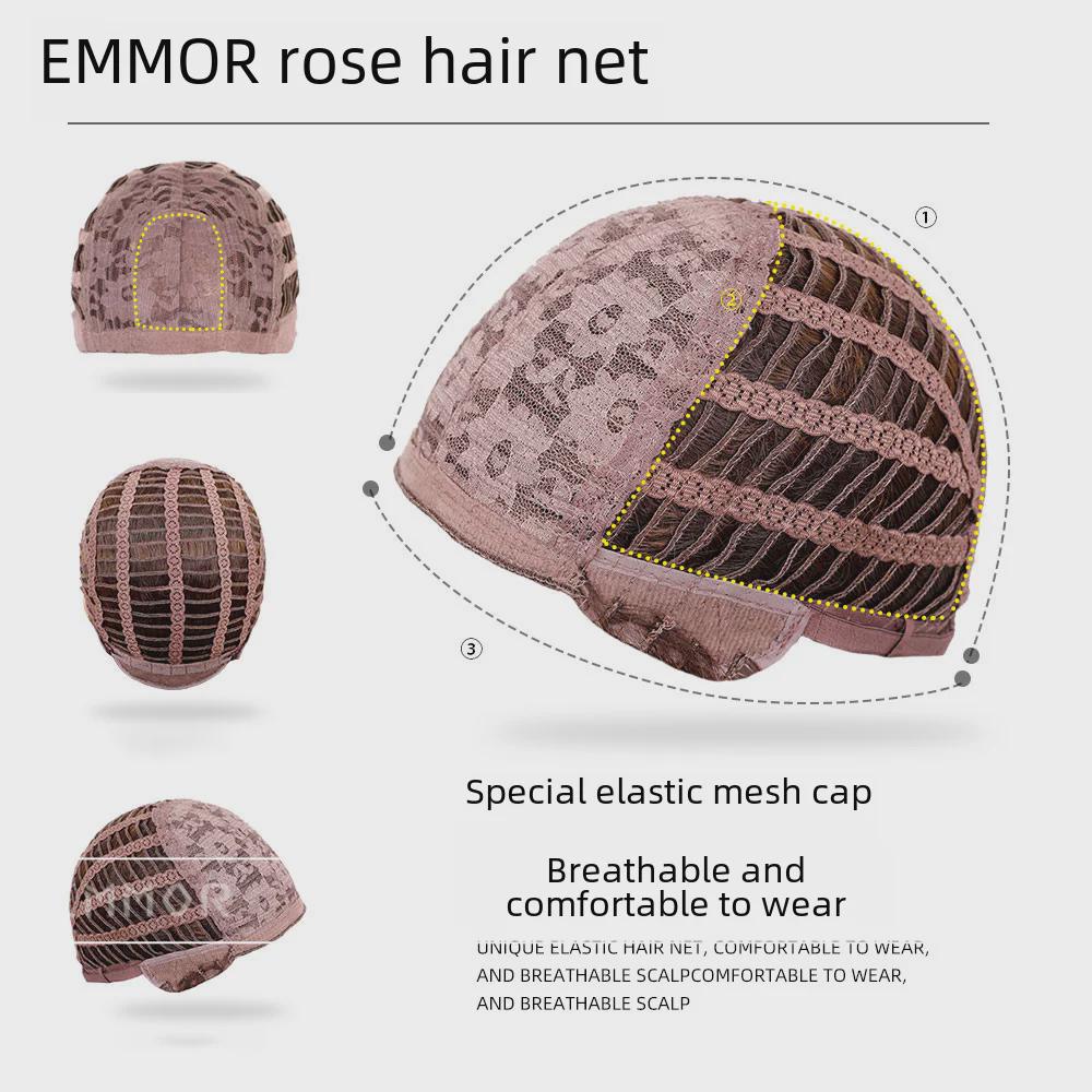 Natural Black Medium-Length Curly Wig with Bangs - European and American Style