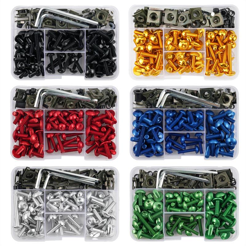 155PCS Fairing Bolt Bodywork Screws For Honda CBR Yamaha YZF Suzuki GSXR Kawasaki Honda BMW Ducati Husqvarna Aprilia Triumph