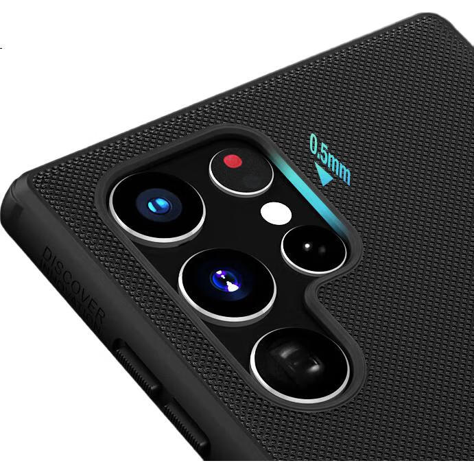 NILLKIN Samsung S22 Ultra Phone Case, Matte Pro Full Coverage Airbag Shockproof Dirt-Resistant Protective Cover with Hard Shell And Soft Edges, Black