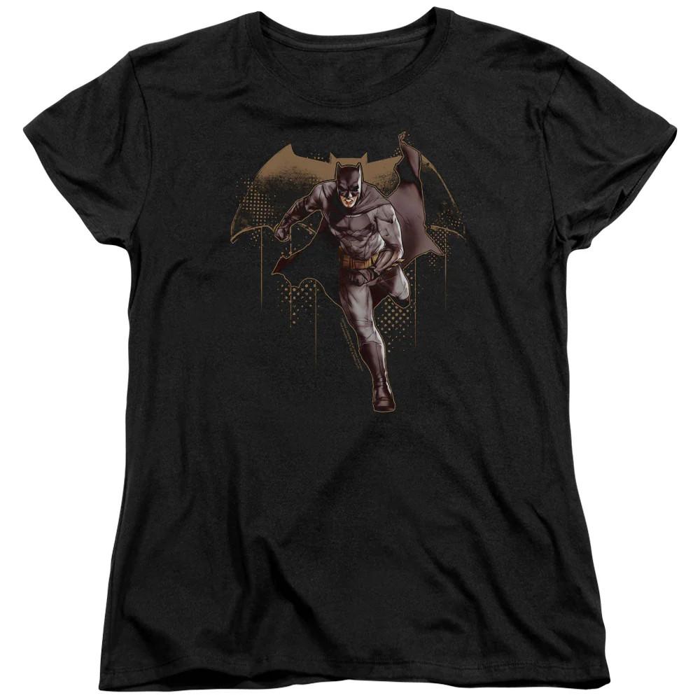 

Justice League Movie Caped Crusader Womens T Shirt Black 3XL