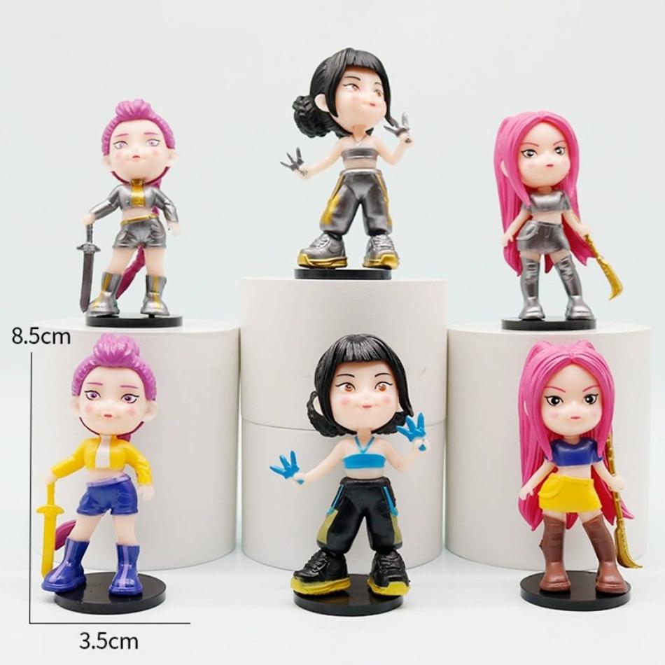 8.5CM- Q version -KPop Demon Hunters Superstar Rumi Mira Zoe Acrylic PVC Action Figure Toy Anime Figurine Doll For Fans Gift