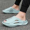 Fashion Kidmi Mens Flat Sandals Summer Holes Garden Shoes Outdoor Beach Sandals EVA Thick Sole Home Slippers Fashion Mens Clogs Slippers