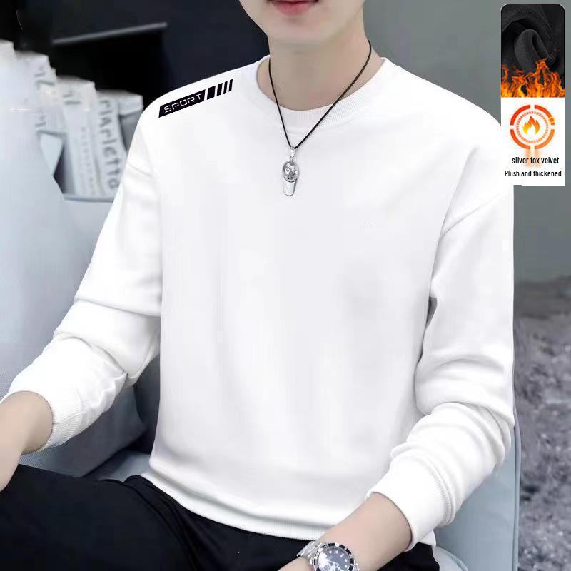 

Fast Shipping: Men s Trendy Fleece Hoodie, Loose Round Neck Long Sleeve - Autumn/Winter Style L (recommended 100-115 catties)