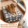 Dog Bed Cover Cotton Velvet Replacement Pet Bed Cover with Elastic Band Design Universal Waterproof Dog Bed Replacement Cover