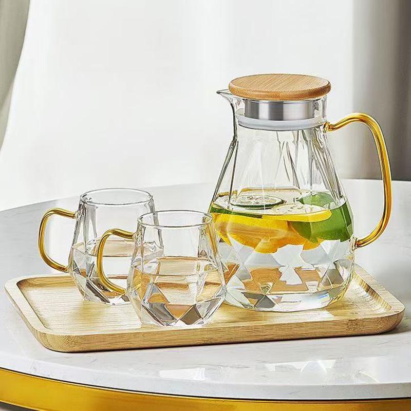 Transparent Heat-resistant Glass Teapot Large Capacity Flower Tea Cold Water Kettle Home, Hotel, Kitchen and Daily Necessities