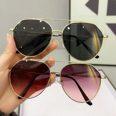 Occhiali da Sole alla Moda per Uomo da Guida Per Uomo Donna Poligono Metallo Tonalità Pilota Occhiali da Sole Uomo Designer