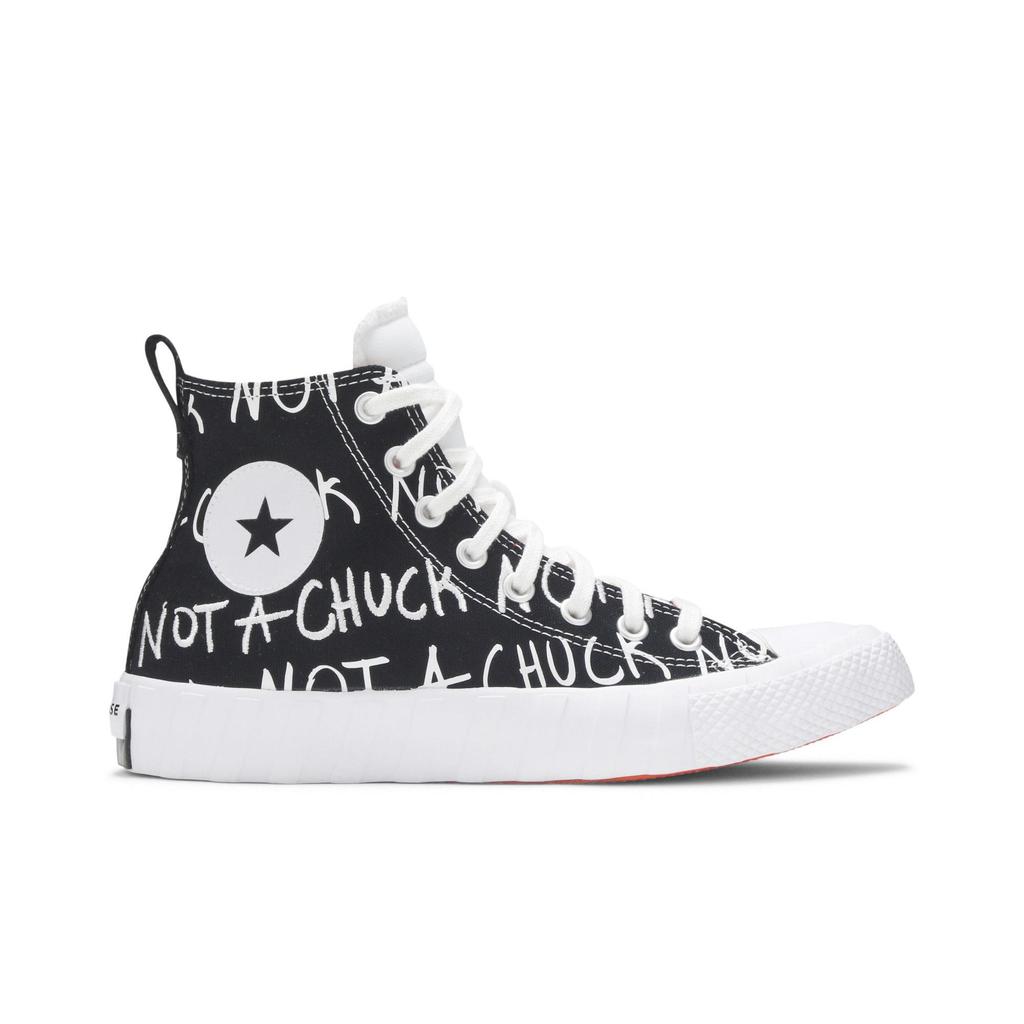 Converse UNT1TL3D High Grade School 'Not A Chuck' (Unisex) Black / White / Bold Mandarin Canvas Shoes 266514C