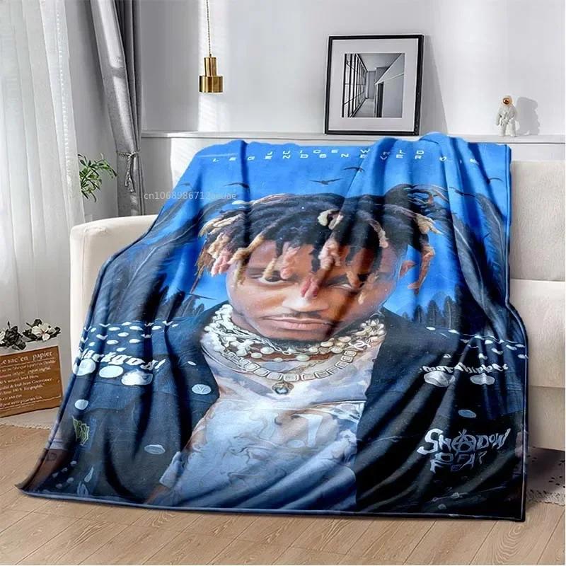 Album Rapper Juice Wrld 999 Blanket Poster Art Printed Flannel Blanket Soft Bedspread Sofa Warming Cover Gift for Music Fans