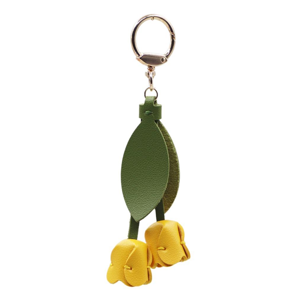 

Multicolor Keyring Pendant Leather Bag Ornament High Quality Keychain Pendant Gift Toys 1-Yellow