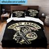 3PCS Anarchy Motorcycle Club 3pcs Bedding,Including 3PCS Duvet Cover And 2pcs Pillowcases Perfect for Christmas,Ideal for Bedroom, Dormitory