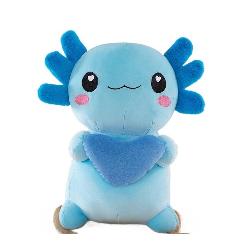 Cute Cartoon Axolotl Plush Toy Super Soft Salamander Animal Stuffed Plushie Pillow Couple Soft Axolotl Home Decor Christmas Gift