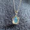Warmrecord Silver925 Perfume Opal Necklace_N045
