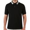 EMPORIO ARMANI Polo Shirts Men's Black Polo Collar Moderate Straight Fit 3L1FAQ-1JPTZ-0061