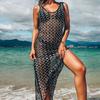 Women’s Sheer Mesh Bikini Cover-Up Dress, Beach Vacation Swimwear, Sexy See-Through Summer Beach Skirt