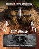 Corded Electric Tiller, 36cm Tilling Width Garden Rototiller, 1200W Motor Heavy-Duty Tilling Machine, Cultivator with Steel Tines and Foldable Handle,