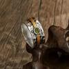 Two Color Creative  Color Zirconium Ring New European and American Popular Hand Jewelry Size 6-10