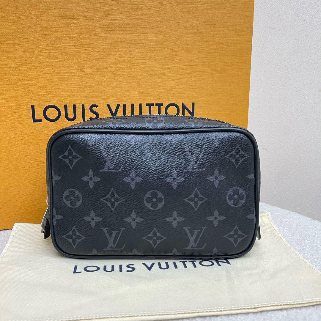 [Pre-Owned] Monogram Leather Toiletry And Cosmetic Bag - Excellent #404YQJ ONE SIZE