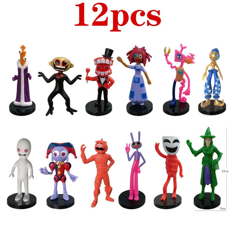6-12Pcs Cartoon Characters Figura Model PVC The Amazing Digital Circus Anime Action & Toy Figures For Kids Birthday Gift
