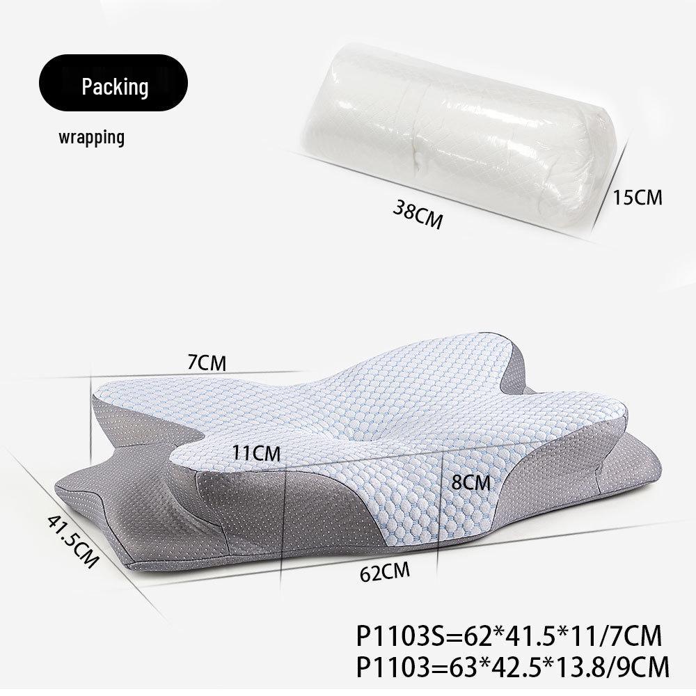 

Утолщенная подушка-бабочка из ледяного шелка с эффектом памяти для поддержки шейного отдела позвоночника, пара 62x41.5x11/7 cm Low Pillow