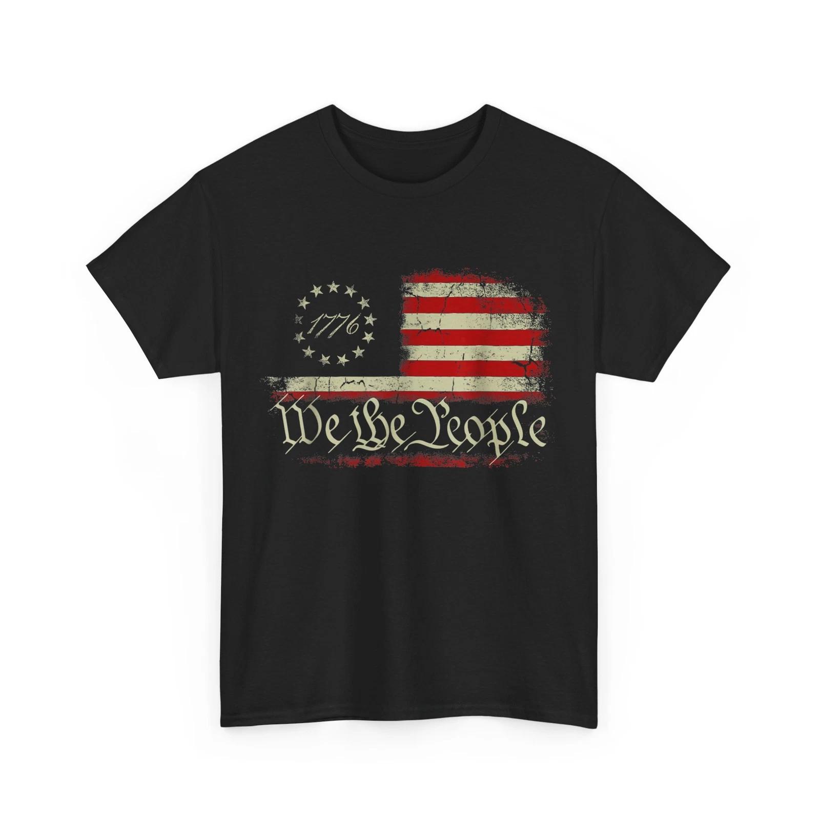 4th of July Shirt, We the People Fourth of July USA Flag 1776 Shirt 4XL