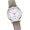 Fashionable luxurious women's analogue‑quartz wristwatch with leather strap, luminous ladies' watch