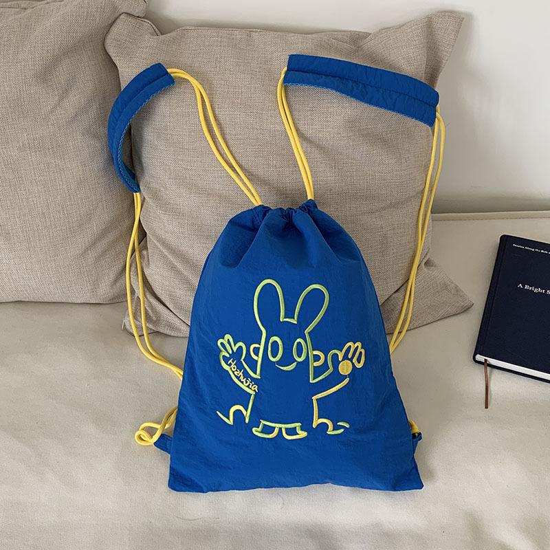 

Новый модный и милый детский рюкзак-мешок с мультяшной вышивкой, простой и легкий