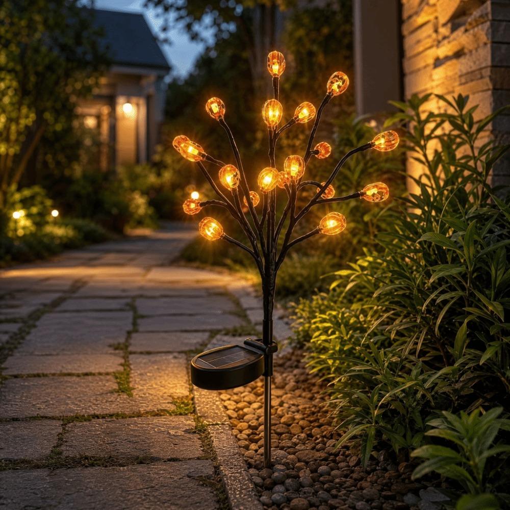 Auto On/Off Solar Garden Lights Waterproof Halloween Lights Solar Garden Stake Lights Lawn