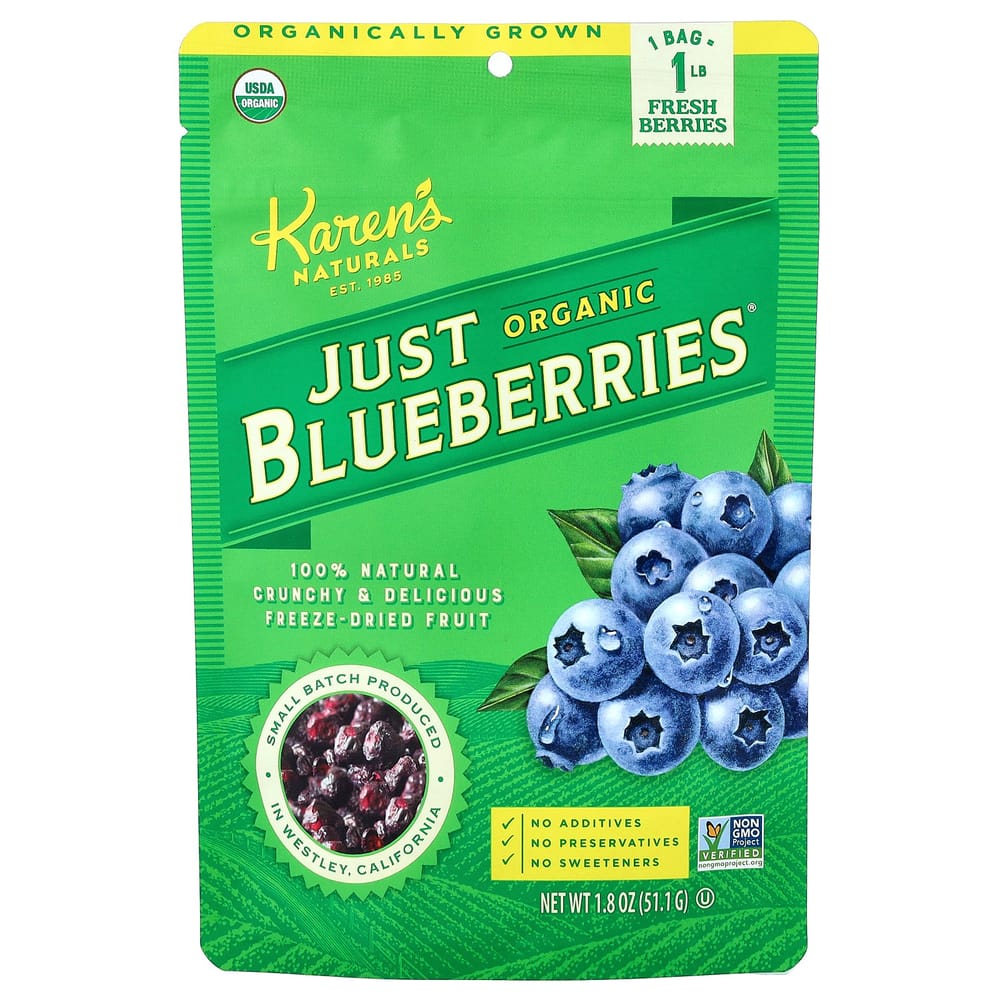 Karen s Naturals Just Blueberries Freeze-Dried Fruit 56g (2 oz) 56g - 1 ea