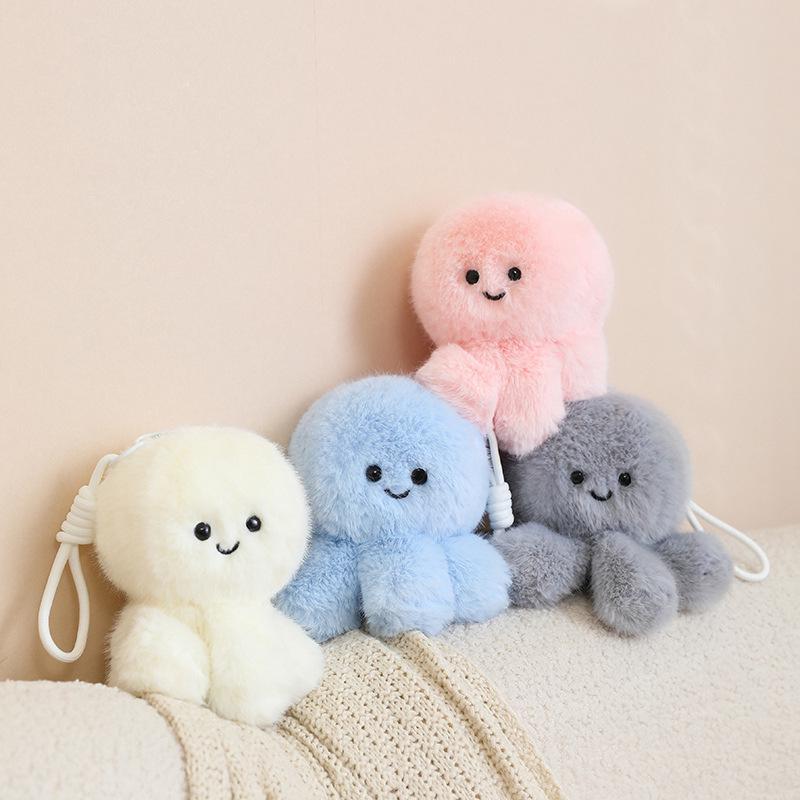 Rotating Octopus & Jellyfish Plush Doll Pillow - Cute Cartoon Stuffed Toy Gift for Girls