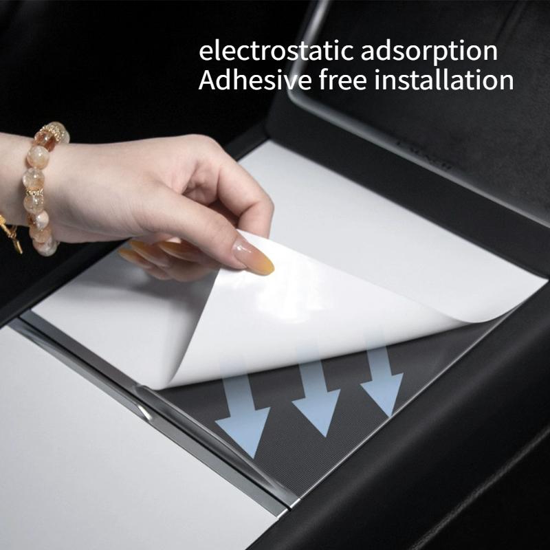 Central Control Panel Sticker for Tesla Model 3/Y Juniper 2025 Upgrade Adhesive Free Electrostatic Adsorption Console Protector