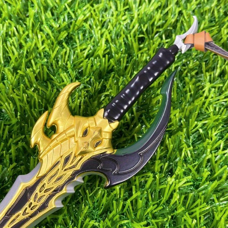 8,6 Zoll Solo Leveling Katana Echte Größe Japanisches Katana Sung Jin-Woo Samurai-Säbel Metall Anime Cosplay Requisite Ninja Messer Schwert Spielzeug