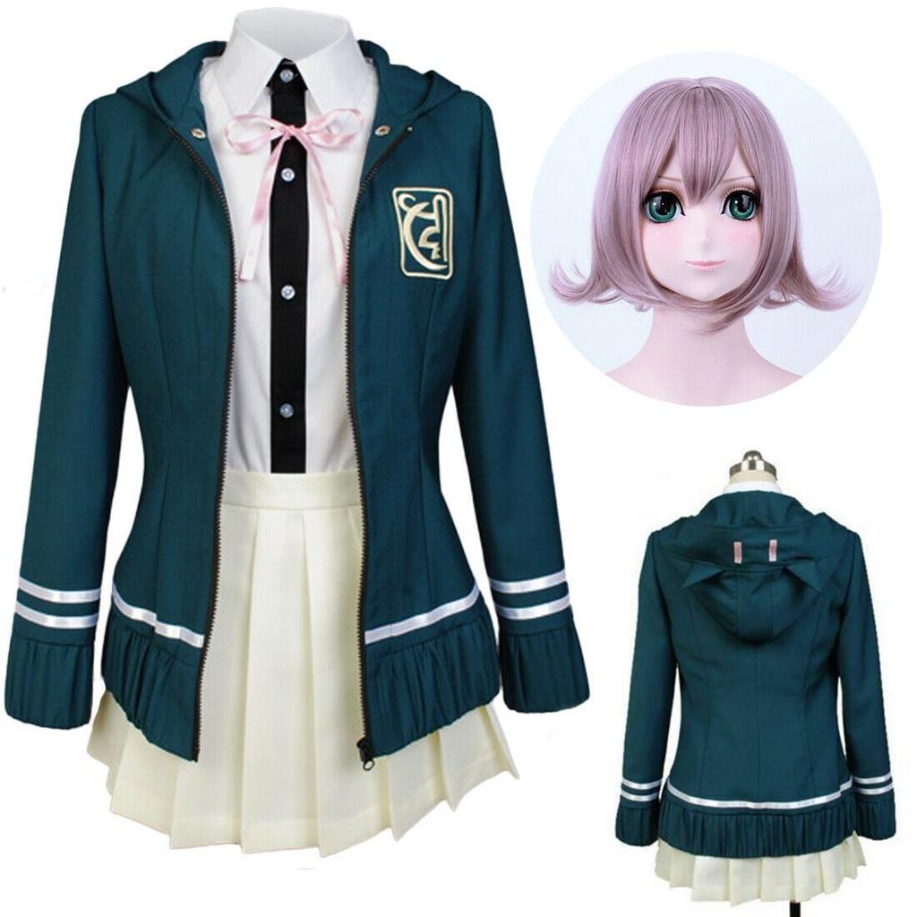 Danganronpa Chiaki Nanami Halloween Costume Set With Stylish Jacket Shirt And Skirt
