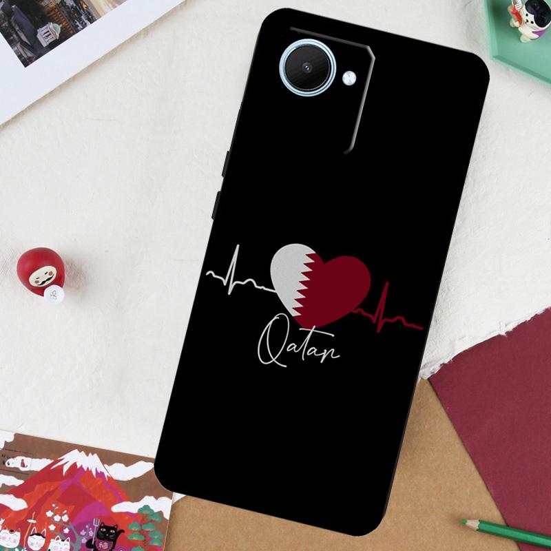 

The State of Qatar Flag For Realme GT 6T 6 5 GT 7 Pro C61 C55 C53 C51 C21Y C25S C67 C75 10 11 12 13 14 Pro Plus Case Realme C33