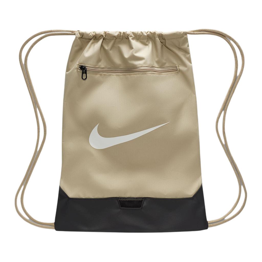 Nike Brasilia Fabric Backpack Unisex Desert Khaki & Black & Sail White DM3978-253