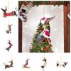 Ploché vánoční stromkové závěsné ozdoby 2D vánoční ozdoba jezevčíka   Vánoční dekorace