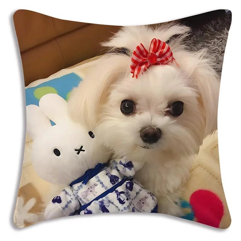 Cute Puppy Patterns For Cushion Covers Pattern Cushion Cover Suitable For Sofa Bedroom Car Pillow Cover