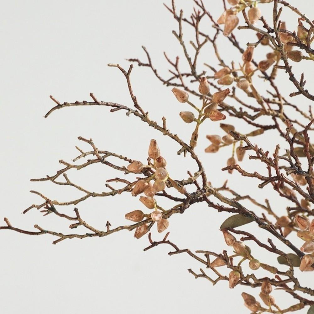 Plastic Artificial Plant Dead Branch Real Touch Lifelike Eucalyptus Fruit Branch Handmade DIY Artificial Greenery