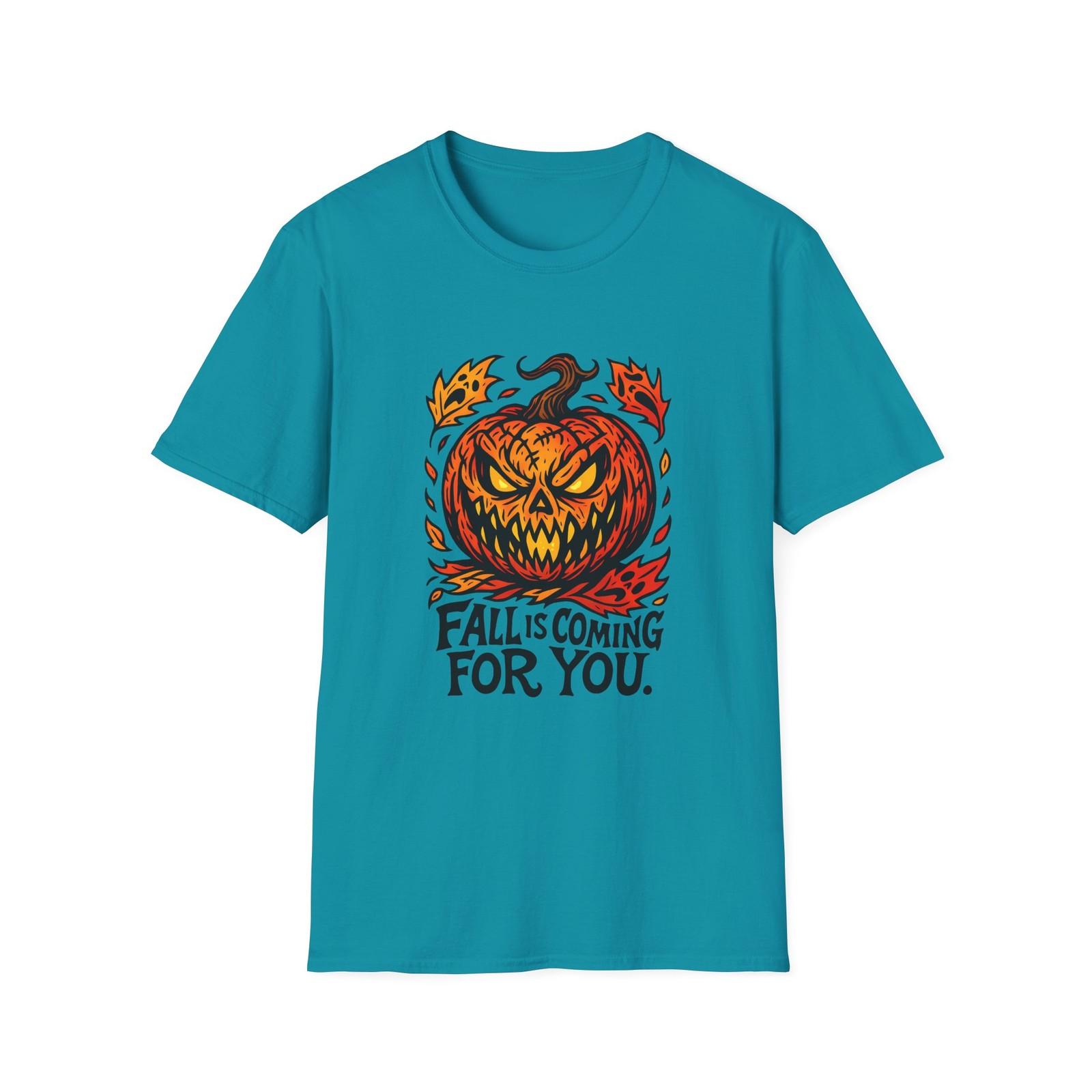 Unisex Softstyle T-Shirt Mens Womens Tees Top | Fall | Twisted Pumpkin Storm Autumn Halloween S