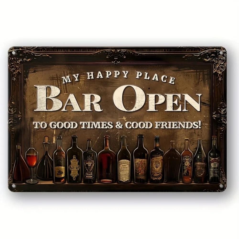 

Vintage Metal Tin Poster - Ideal BBQ Beer Bar Decor | Retro Style Wall Plate for Cafe, Club & Restaurant