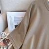 Round Neck Irregular Zipper Slit Top for Women with Summer Temperament