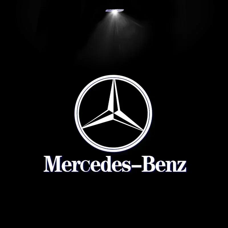 2 Adet Araba Kapı Karşılama Lambası Led HD Projektör Lambası Nezaket Lambaları Mercedes Benz A C E Sınıfı GLE GLB GLC W205 W212 W213 X253 İçin