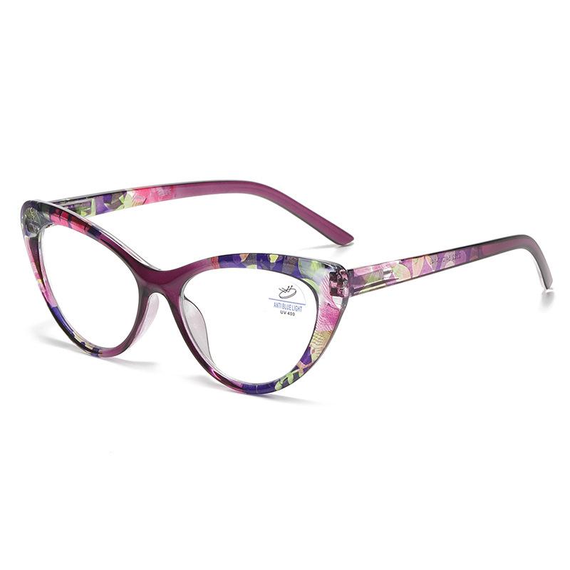 Neutral Fashion Cat-Eye Blue Light Blocking Reading Glasses Women's New Luxury Elegant High-Definition Reading Glasses +3.5+4.0