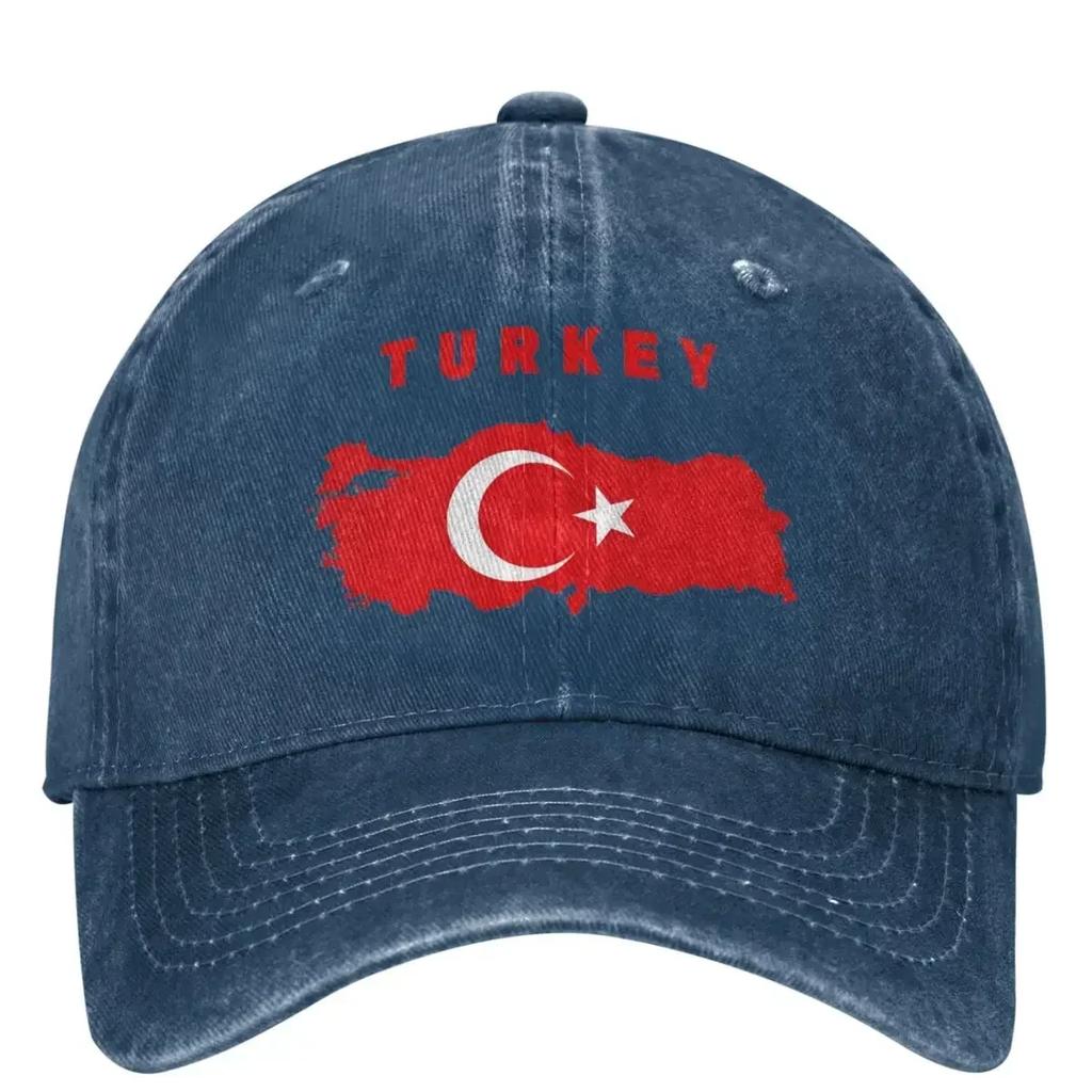 Turkey Flag Inside Map Of Turkey Baseball Cap Red Streetwear Men Women Trucker Hat Sunshade Outdoor Sport Baseball Caps Gift